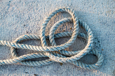 Directly above shot of rope