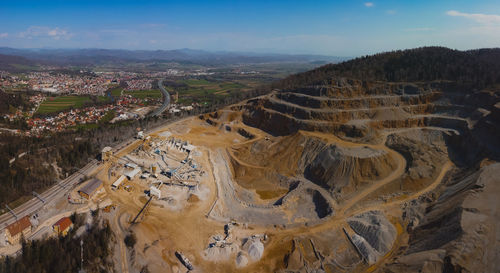 High angle view of cityscape