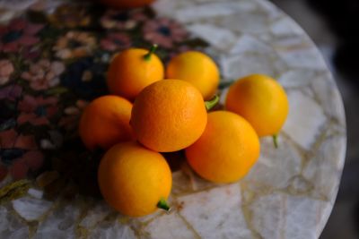 Close-up of fruits in plate