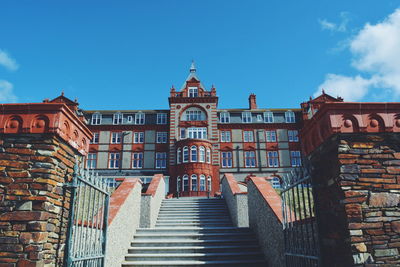 Low angle view of buildings against sky