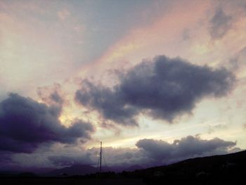 Scenic view of landscape against cloudy sky
