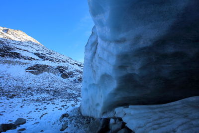 Scenic view of frozen lake against sky