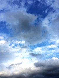 Low angle view of cloudy sky