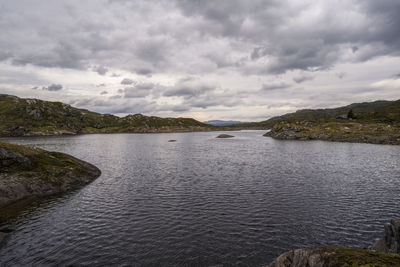 Scenic view of river against sky