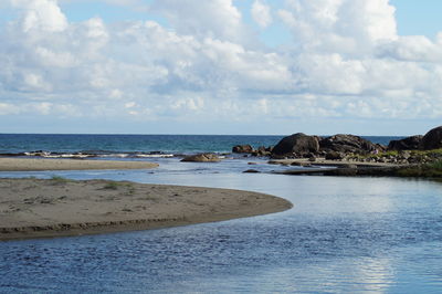 Scenic view of calm sea against sky