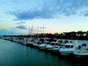 Boats in harbor