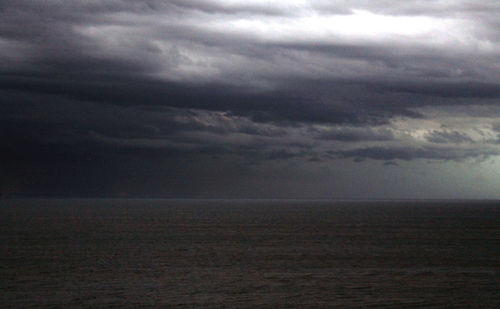 Dramatic sky over calm sea