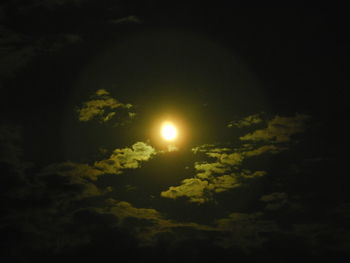 Low angle view of moon at night