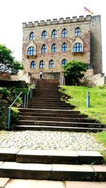 Staircase leading to building