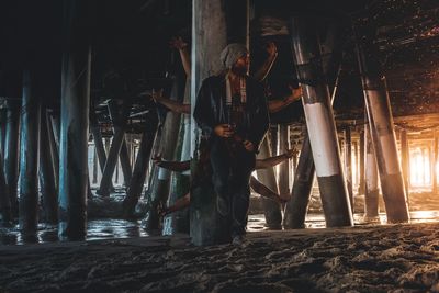 People standing in temple