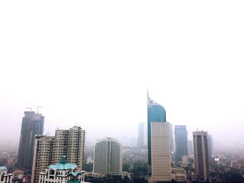 View of skyscrapers in city