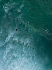 High angle view of swimming pool in sea