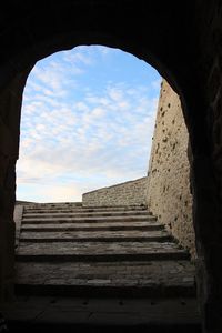 Low angle view of historical building against sky