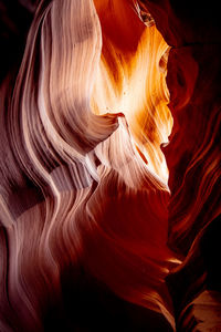 Low angle view of rock formation