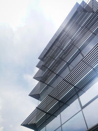 Low angle view of modern building against sky