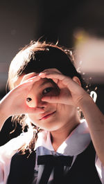 Close-up portrait of a girl