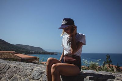 Young woman on beach