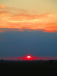 Scenic view of dramatic sky during sunset