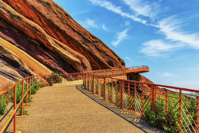 Low angle view of bridge against sky