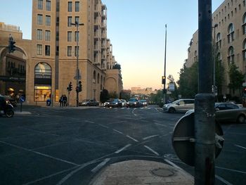 City street with buildings in background