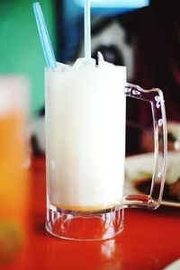 Close-up of drink on table