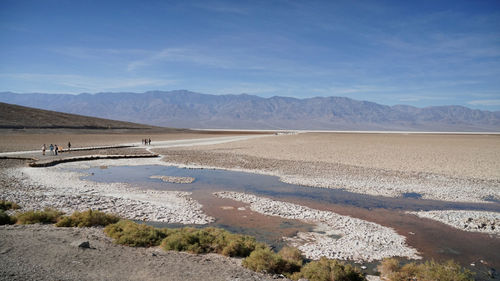 Scenic view of desert against sky