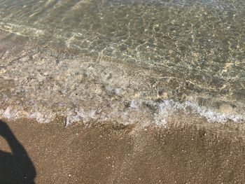 High angle view of beach