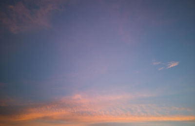 Low angle view of sky during sunset