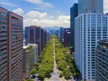 Panoramic view of buildings in city