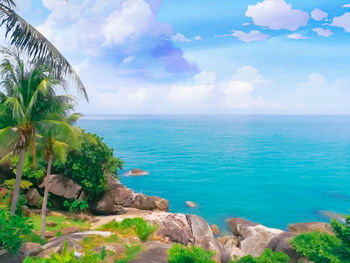 Scenic view of sea against sky