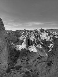 View of rock formations against sky