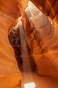 Low angle view of rock formation