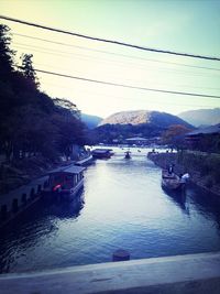 View of bridge over river