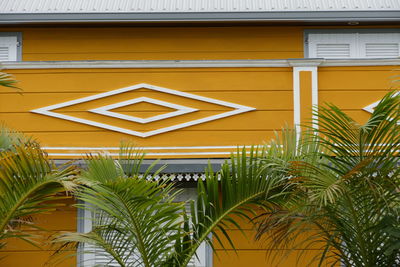 Close-up of yellow building