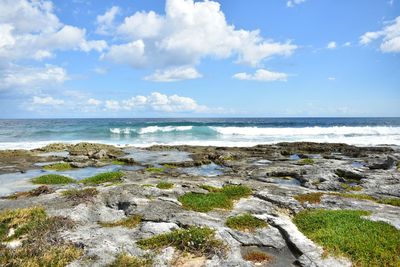 Scenic view of sea against sky