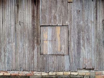 Full frame shot of old wooden door