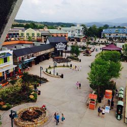 People in town square