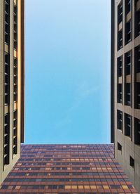 Low angle view of building against clear sky