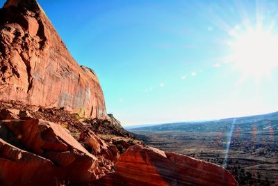 View of rock formations on landscape