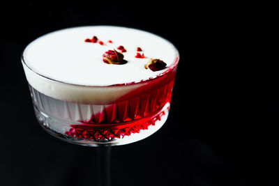 Close-up of dessert on table