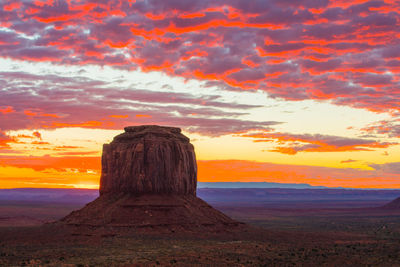 Scenic view of sea against sky at sunset