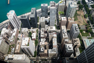 High angle view of cityscape