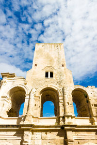 Low angle view of historical building against sky