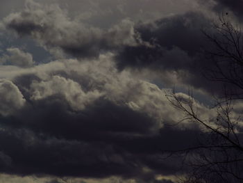 Low angle view of storm clouds in sky