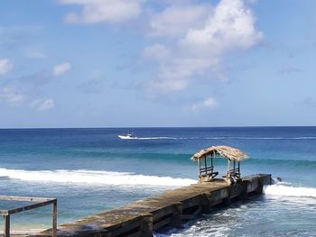 Scenic view of sea against sky