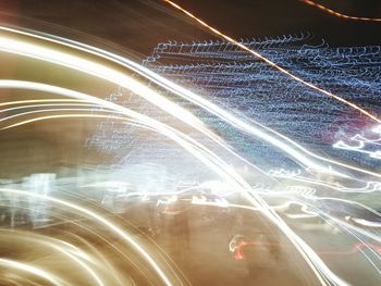 Light trails at night