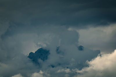 Low angle view of storm clouds in sky