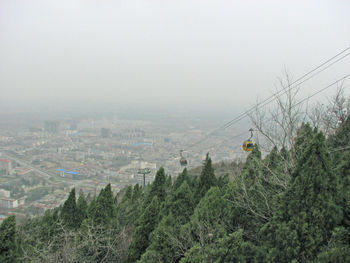 High angle view of cityscape against sky