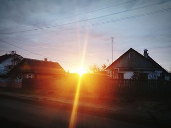 Houses at sunset