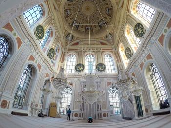 Low angle view of ceiling of church